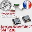 Samsung Galaxy Tab 4 T230 USB Connector charge Pins TAB Connecteur 7 à Dorés Chargeur Prise de Dock souder ORIGINAL inch SM Micro