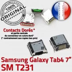 TAB Pins ORIGINAL Galaxy Dock Connector 4 SM T231 Tab souder USB 7 Samsung de Connecteur Dorés charge Prise Chargeur Micro à inch