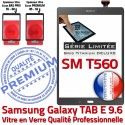 Samsung Galaxy TAB E SM-T560 Ant Série Qualité PREMIUM Verre Gris Anthracite T560 Tactile Assemblée Adhésif Ecran Vitre SM 9.6 Limitée TAB-E